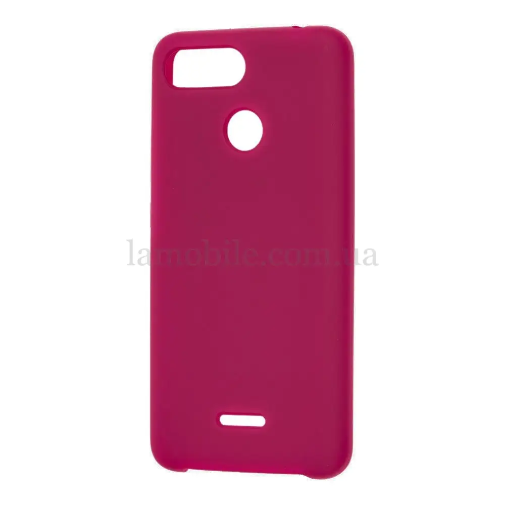 Чохол для Xiaomi Redmi 6 Silicone малиновий