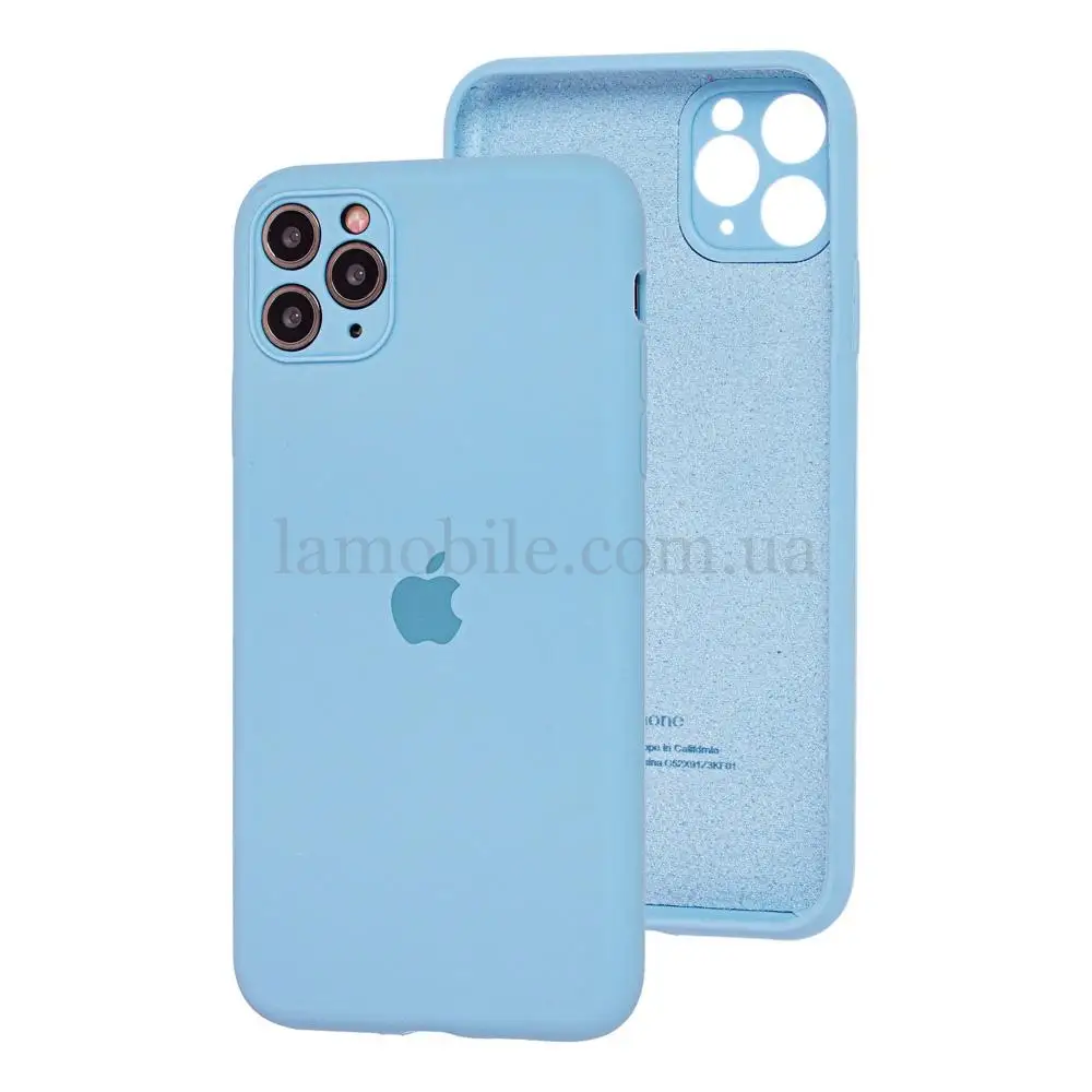 Чехол для iPhone 11 Pro Silicone Slim Full camera azure