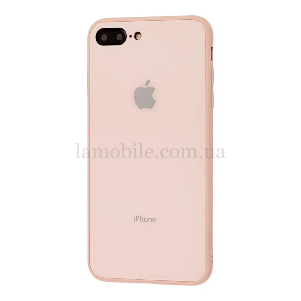 Чохол New glass для iPhone 7 Plus / 8 Plus рожевий пісок