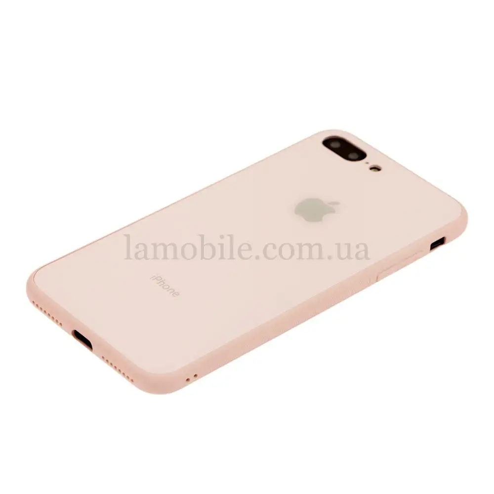 Чохол New glass для iPhone 7 Plus / 8 Plus рожевий пісок