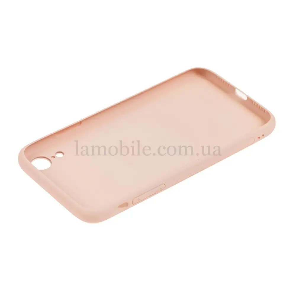 Чохол New glass для iPhone Xr рожевий пісок