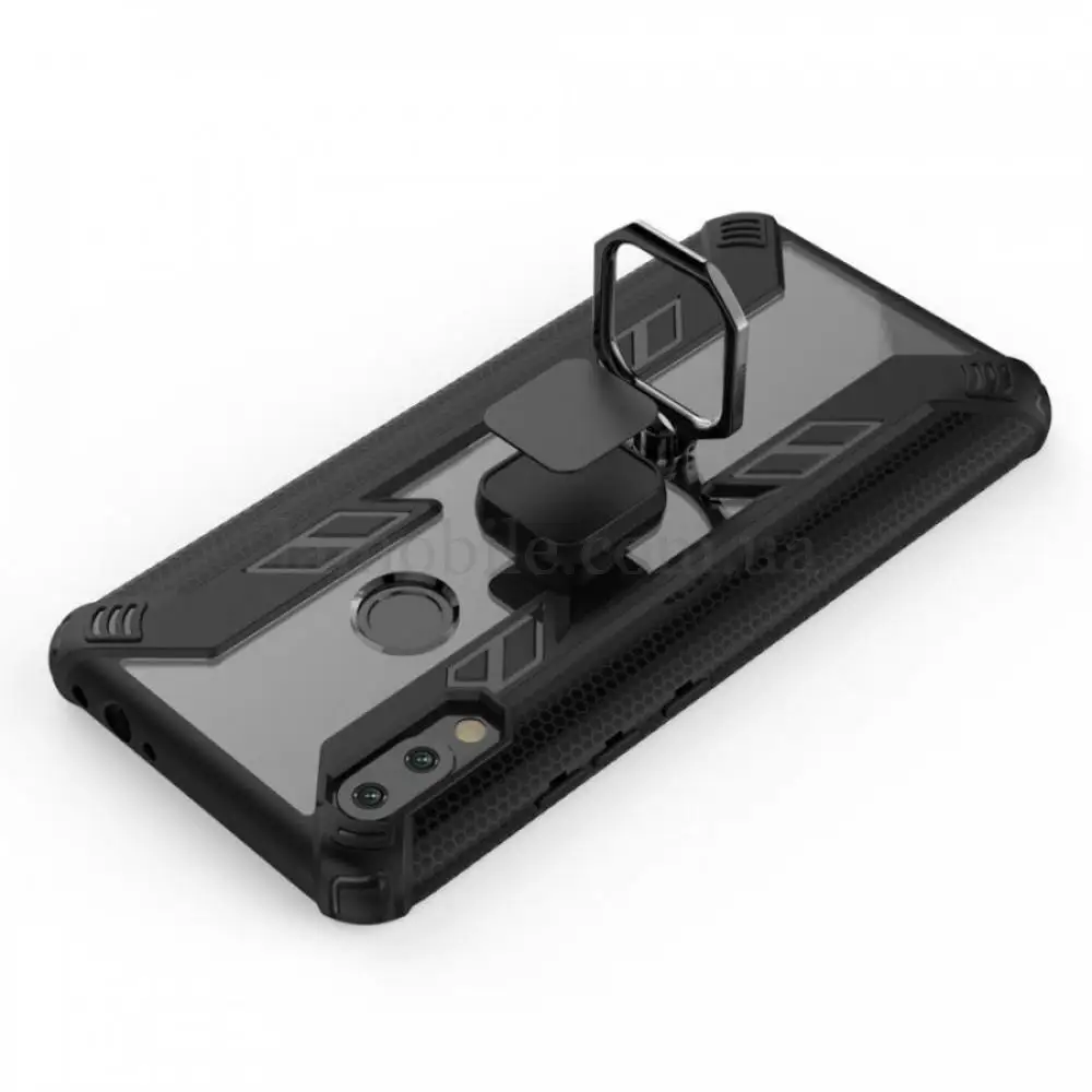 Чохол для Xiaomi Redmi Note 7 / 7 Pro Combo Ring ударостійкий з кільцем чорний