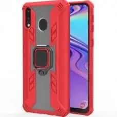 Чохол для Samsung Galaxy A20/A30 Combo Ring удароміцний з кільцем червоний
