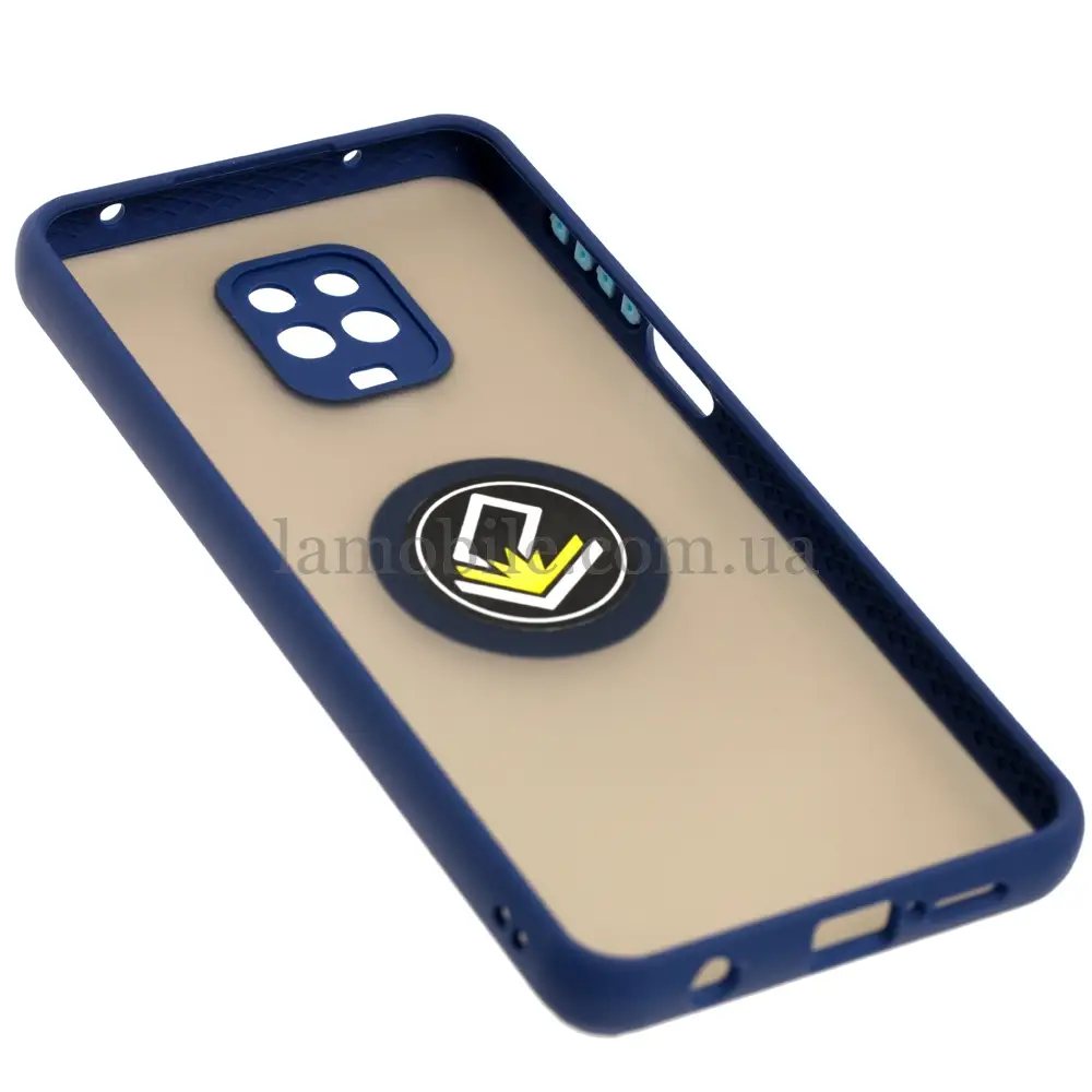 Чохол для Xiaomi Redmi Note 9s / 9 Pro LikGus Edging Ring синій