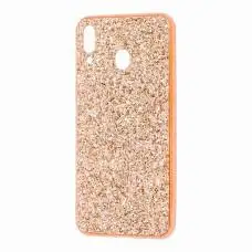 Чохол для Huawei P Smart 2019 Shining sparkles з блискітками рожево-золотистий