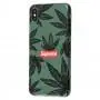 Чохол для iPhone Xs Max IMD "темна canabis"