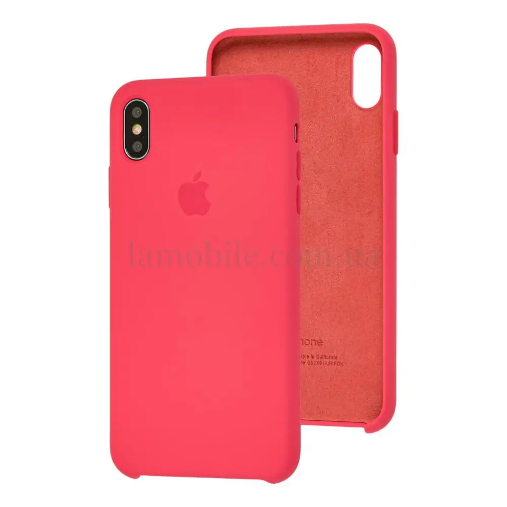 Чехол Silicone для iPhone Xs Max Premium case гибискус 