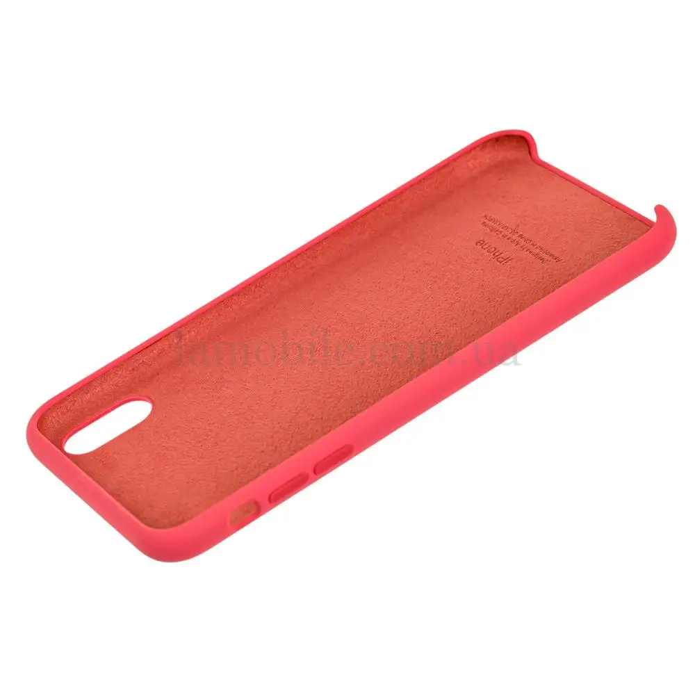 Чехол Silicone для iPhone Xs Max Premium case гибискус 