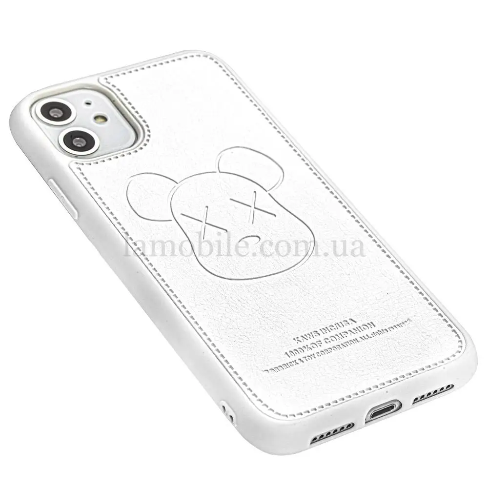 Чохол для iPhone 11 Kaws leather білий