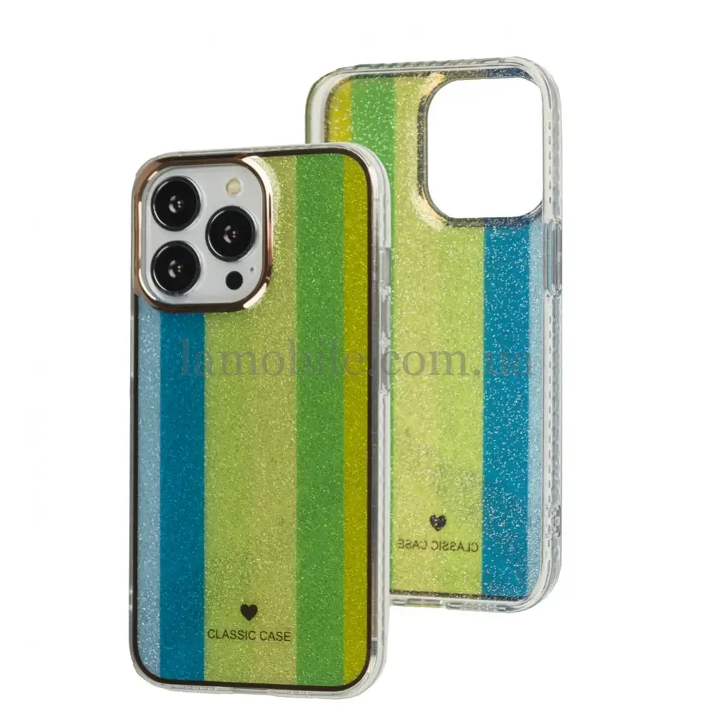 Чехол для iPhone 13 Pro Rainbow green