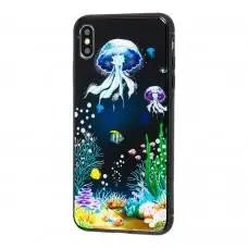 Чехол для iPhone Xs Max glass море