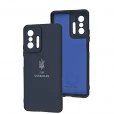 Чехол для Xiaomi 11T / 11T Pro Full Premium Трезубец синий / midnight blue