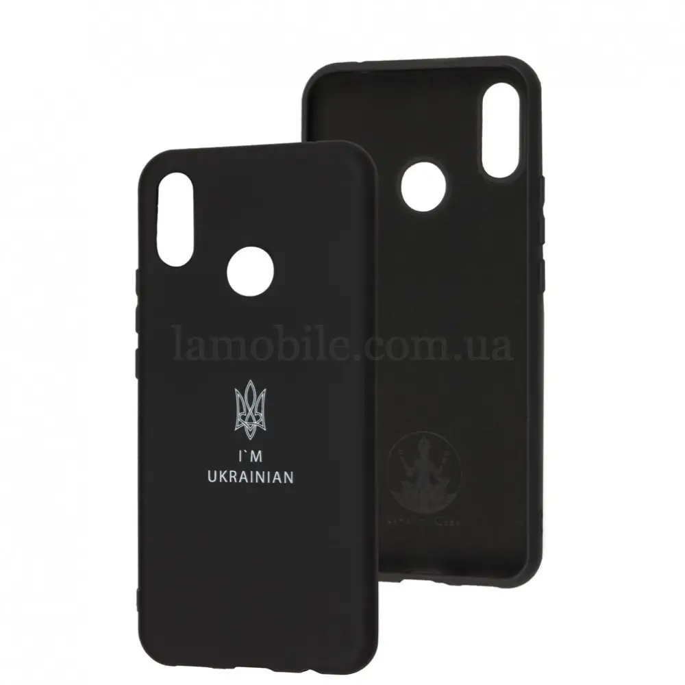 Чехол для Huawei P Smart Plus Full Premium Трезубец черный