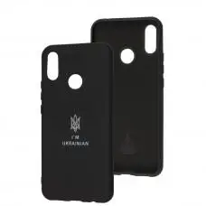 Чехол для Huawei P Smart Plus Full Premium Трезубец черный