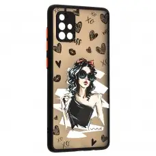 Чехол для Samsung Galaxy A71 (A715) Wave Cartoon little black dress