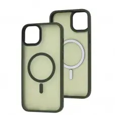 Чехол для iPhone 15 Plus WAVE Matte Insane MagSafe green