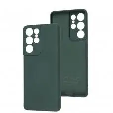 Чехол для Samsung Galaxy S21 Ultra (G998) Wave colorful forest green