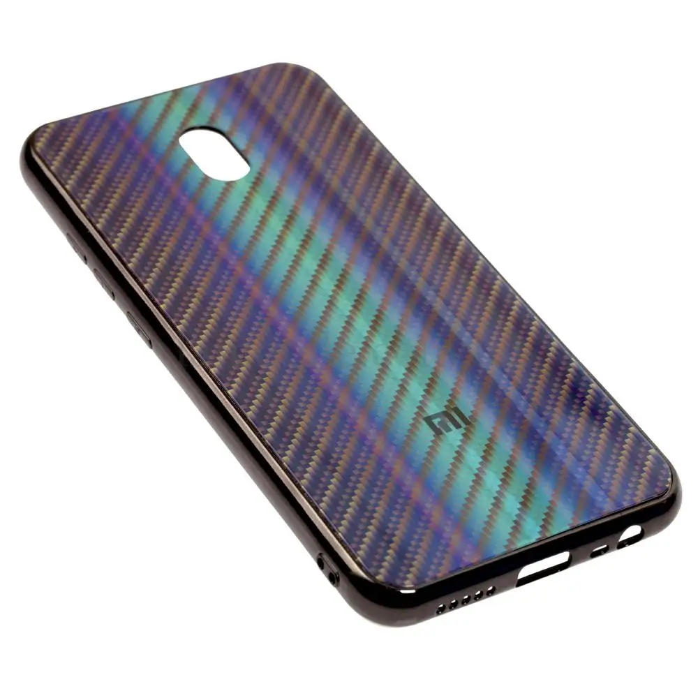 Чехол для Xiaomi Redmi 8A Carbon Gradient Hologram черный