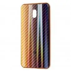 Чохол для Xiaomi Redmi 8A Carbon Gradient Hologram золотистий