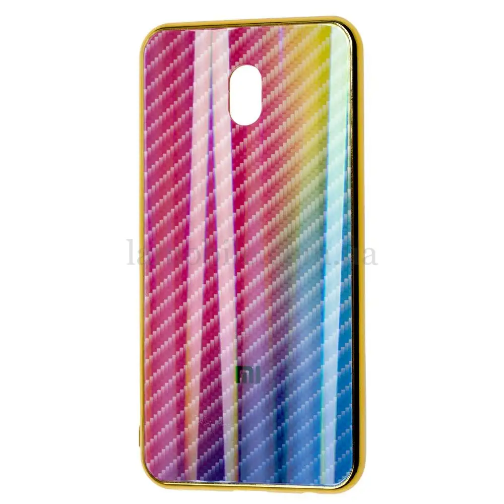 Чехол для Xiaomi Redmi 8A Carbon Gradient Hologram розовый