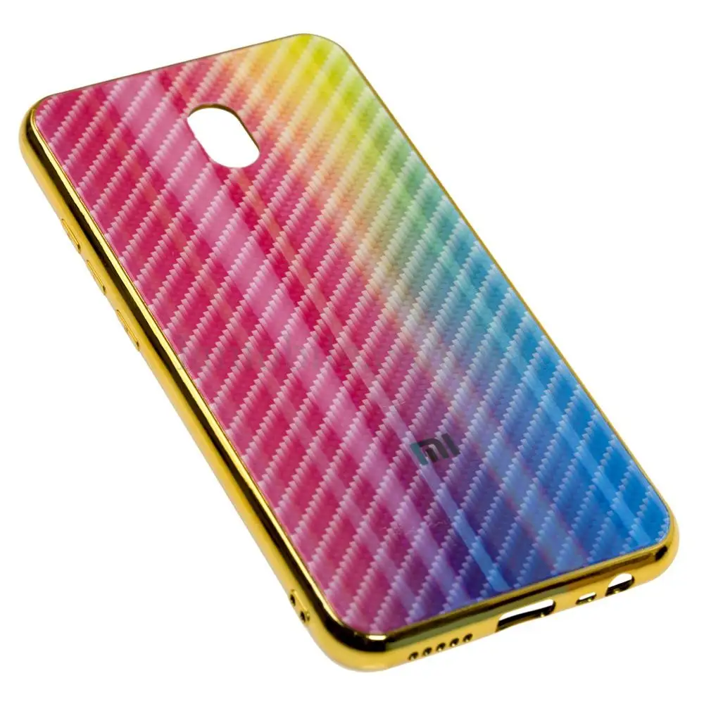 Чехол для Xiaomi Redmi 8A Carbon Gradient Hologram розовый