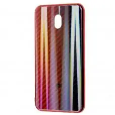 Чохол для Xiaomi Redmi 8A Carbon Gradient Hologram червоний