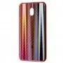Чехол для Xiaomi Redmi 8A Carbon Gradient Hologram красный