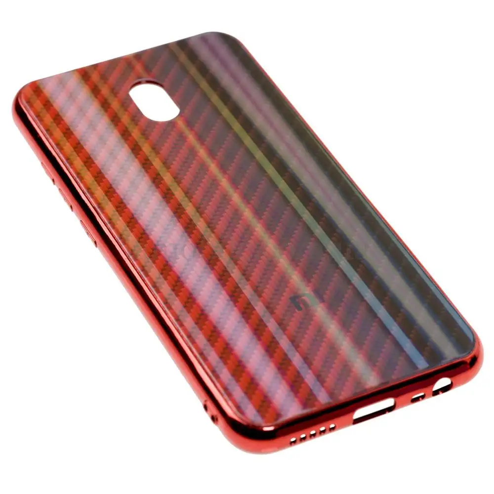 Чехол для Xiaomi Redmi 8A Carbon Gradient Hologram красный
