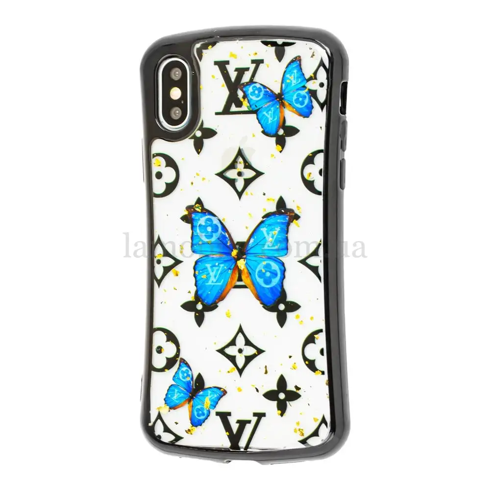 Чехол для iPhone X / Xs Glue shining бабочка