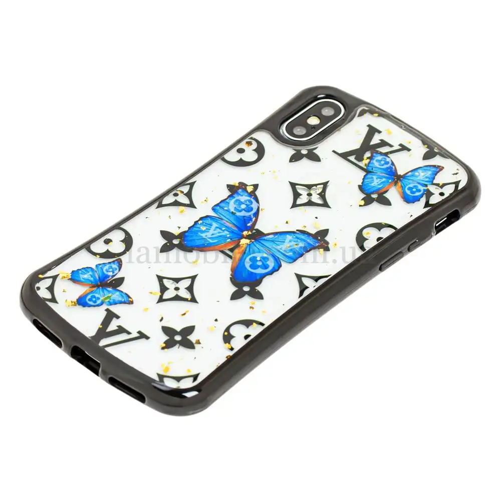 Чехол для iPhone X / Xs Glue shining бабочка