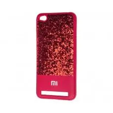 Чехол для Xiaomi Redmi 5a Leather + Shining красный