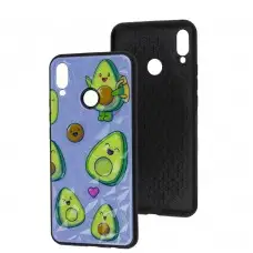 Чехол для Huawei P Smart Plus Wave Majesty avocado/light purple