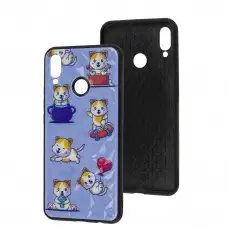 Чехол для Huawei P Smart Plus Wave Majesty pretty kittens/light purple