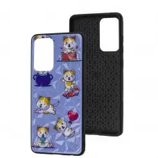 Чехол для Samsung Galaxy A52 Wave Majesty pretty kittens/light purple
