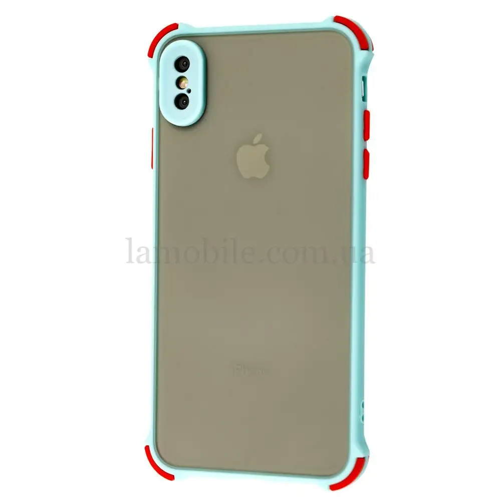 Чохол для iPhone Xs Max LikGus Totu corner protection бірюзовий