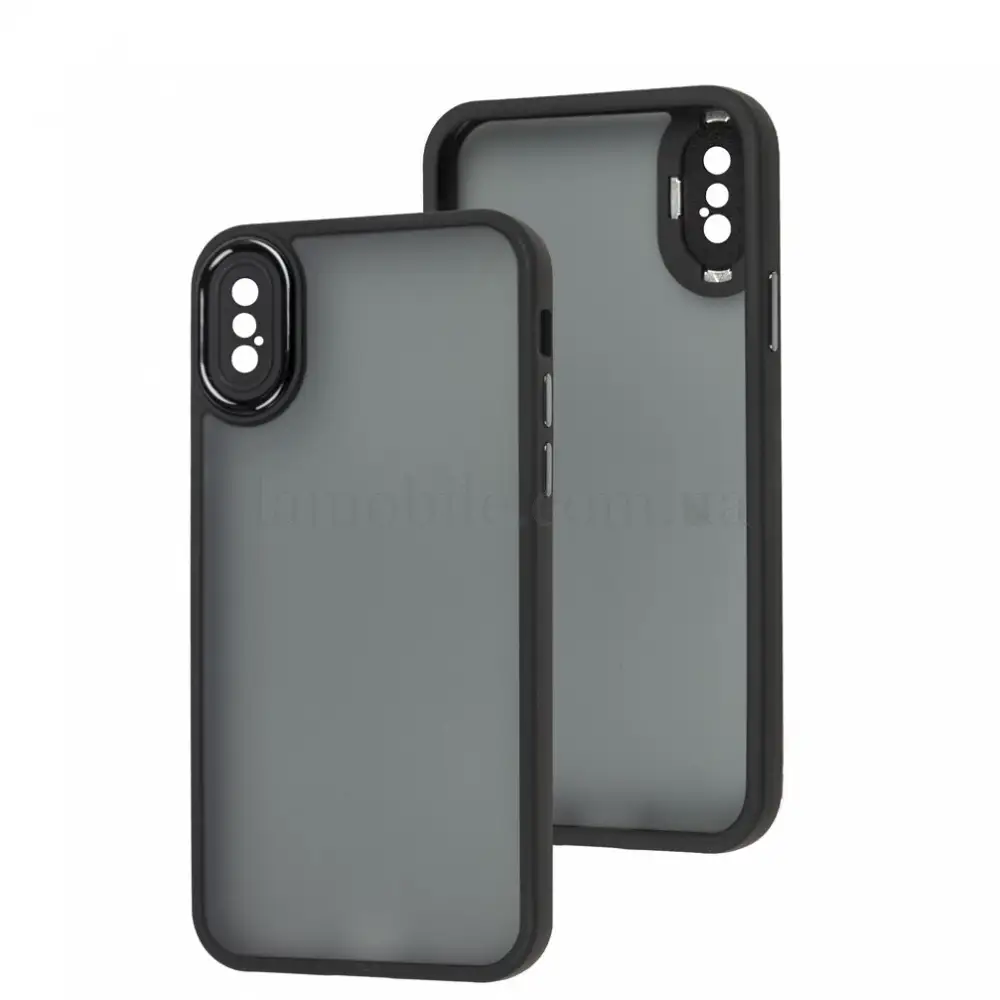 Чехол для iPhone X / Xs Luxury Metal Lens черный