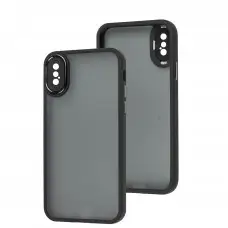 Чохол для iPhone X/Xs Luxury Metal Lens чорний
