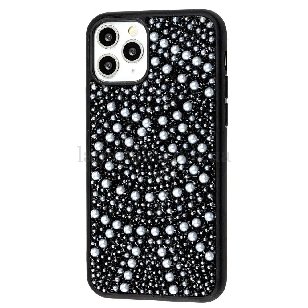 Чехол для iPhone 11 Pro Bling World Ornament Pearl Diamonds черный