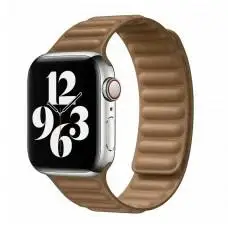 Ремешок для Apple Watch 42/44mm Leather Link saddle brown