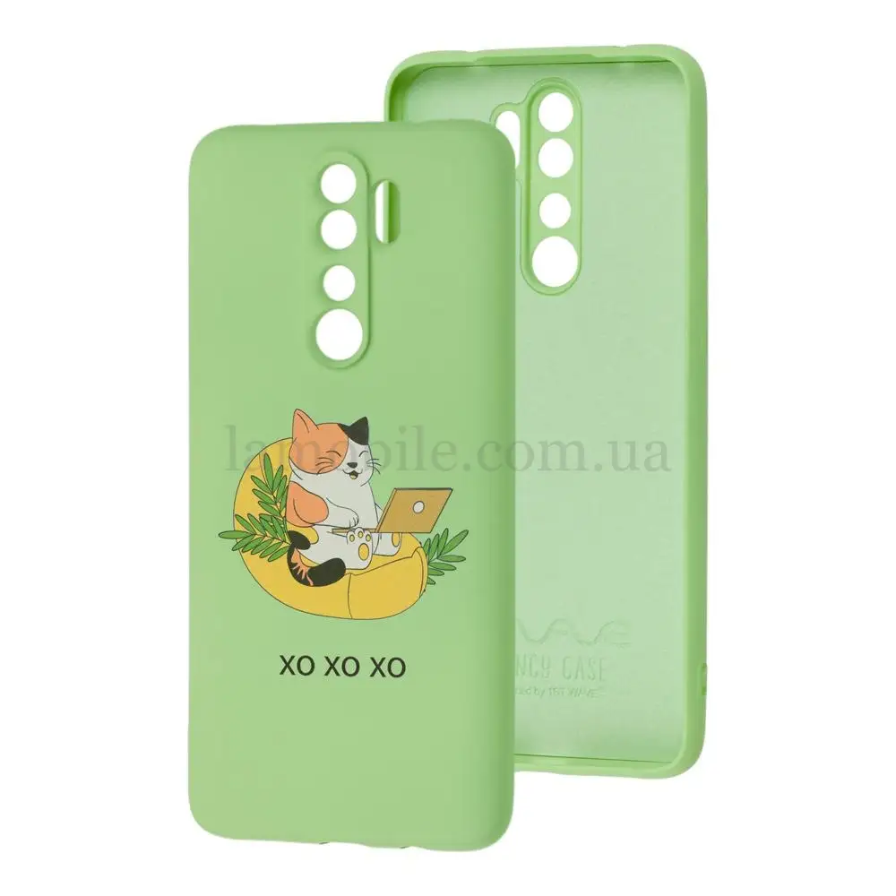 Чохол для Xiaomi Redmi Note 8 Pro Wave Fancy freelance cat/mint gum