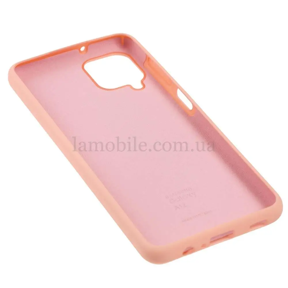 Чехол для Samsung Galaxy A12 (A125) Silicone Full розовый / pudra