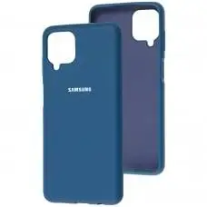 Чохол для Samsung Galaxy A12 (A125) Silicone Full синій / navy blue