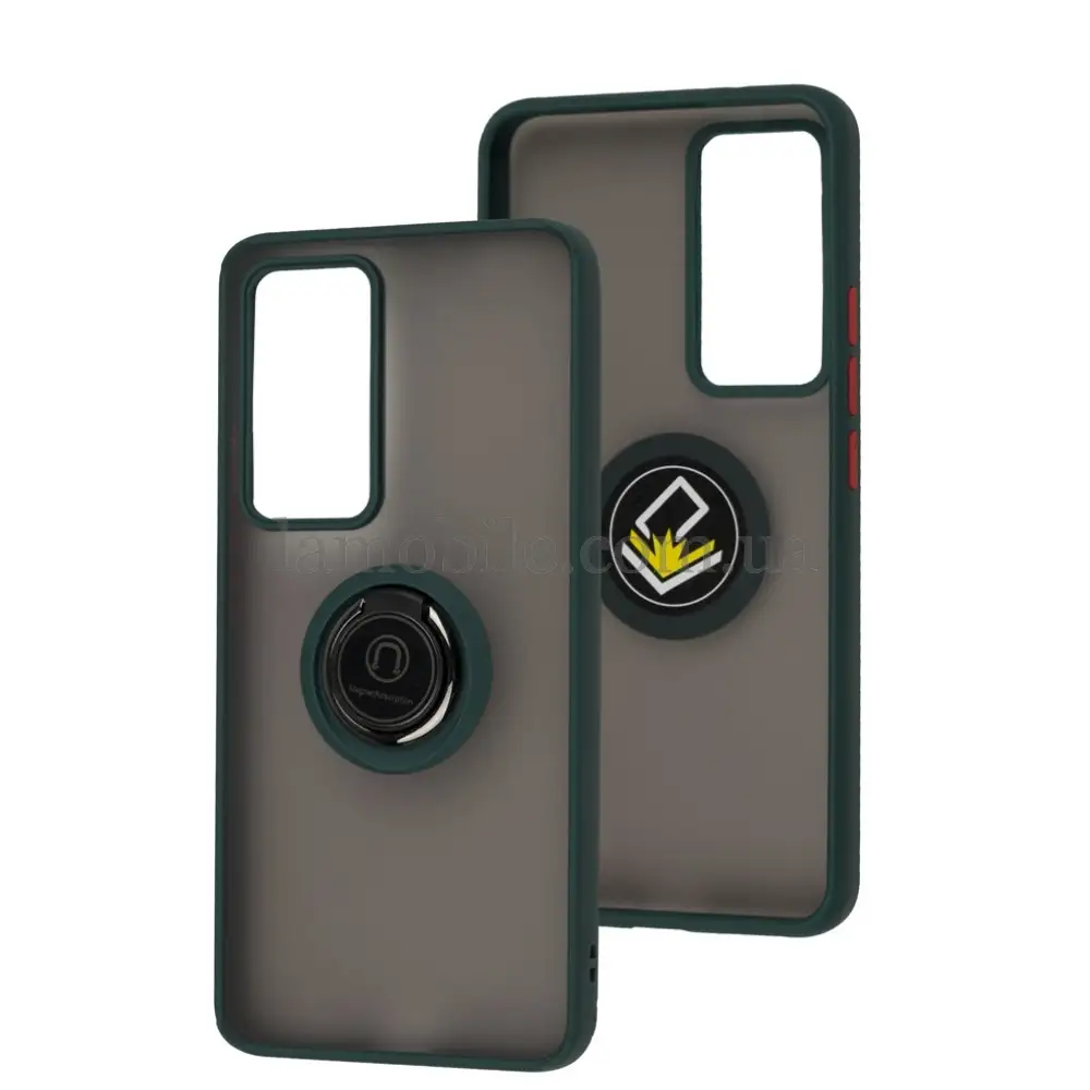 Чохол для Xiaomi 12T / 12T Pro LikGus Edging Ring оливковий