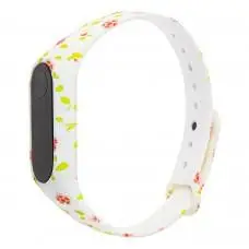 Ремешок для Xiaomi Mi Band 2 рисунок "цветы"