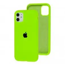 Чехол для iPhone 11 Silicone Full lime green
