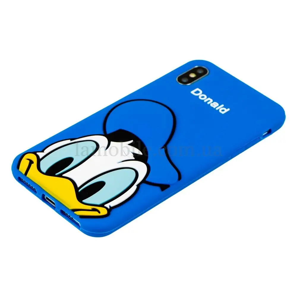 Чехол 3D для iPhone Xs Max Disney Donald синий