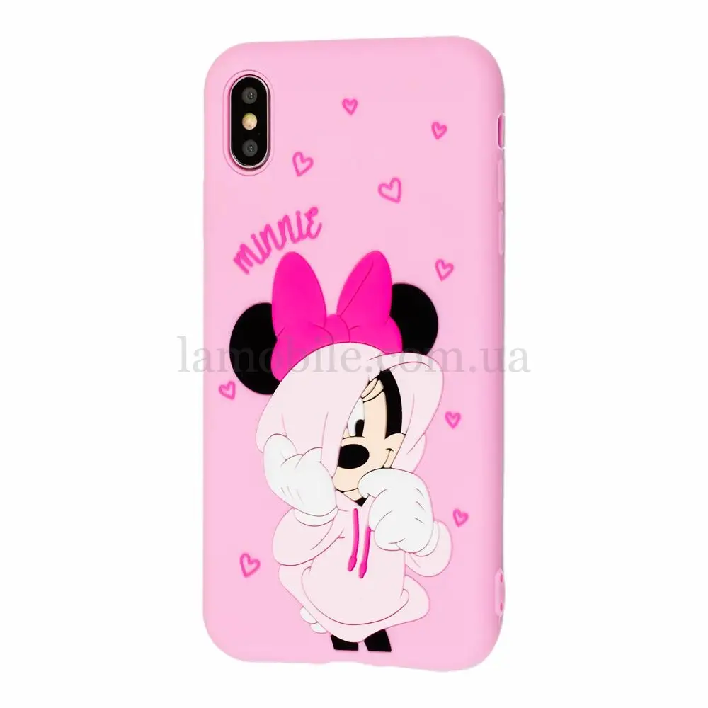 Чохол 3D для iPhone X / Xs Disney Minnie Mouse рожевий