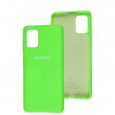 Чехол для Samsung Galaxy A71 (A715) Silicone Full салатовый неон