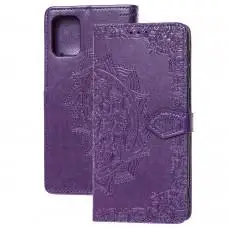 Чехол книжка для Samsung Galaxy M31s (M317) "Art с визитницей" фиолетовый