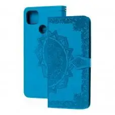 Чехол книжка для Xiaomi Redmi 9C "Art с визитницей" синий